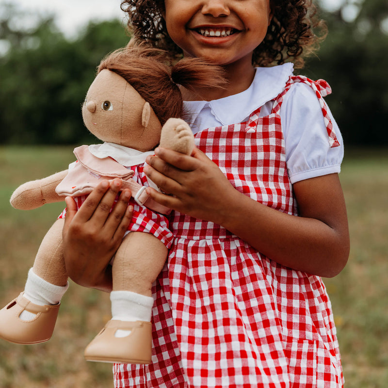 Dinkum Doll Cherry Gingham outfit