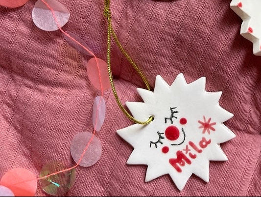 Ceramic name keepsake decoration