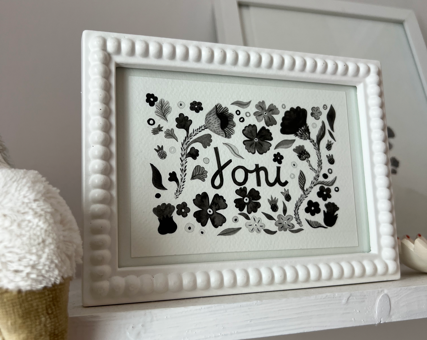 Strawberries bespoke keepsake name print A6