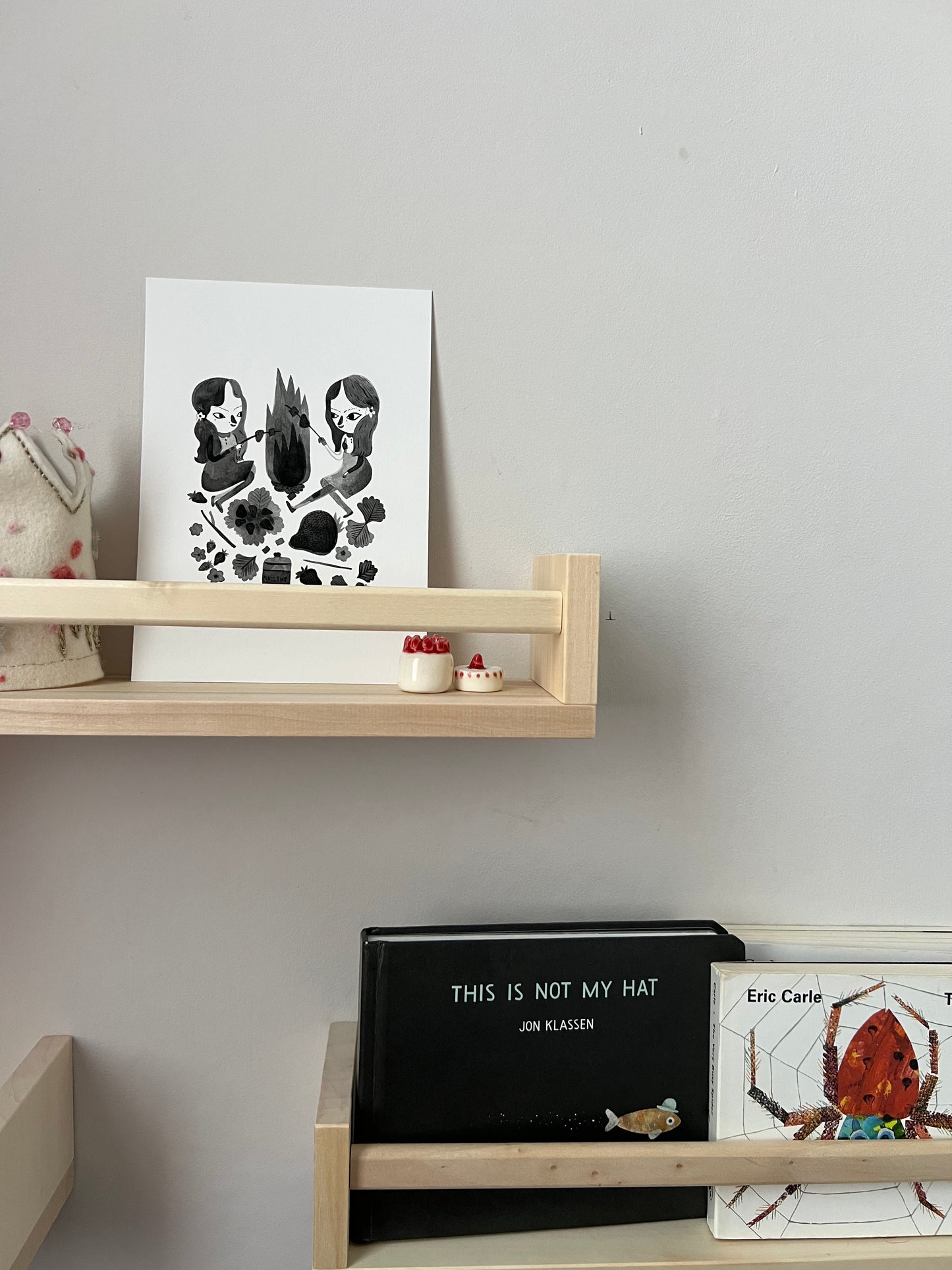 Toasting marshmallows A5 print