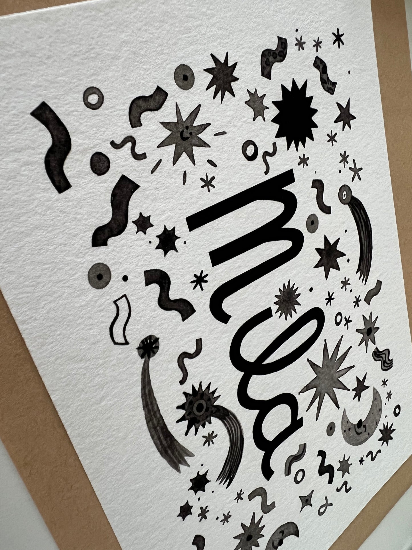 Stars bespoke keepsake name print A6