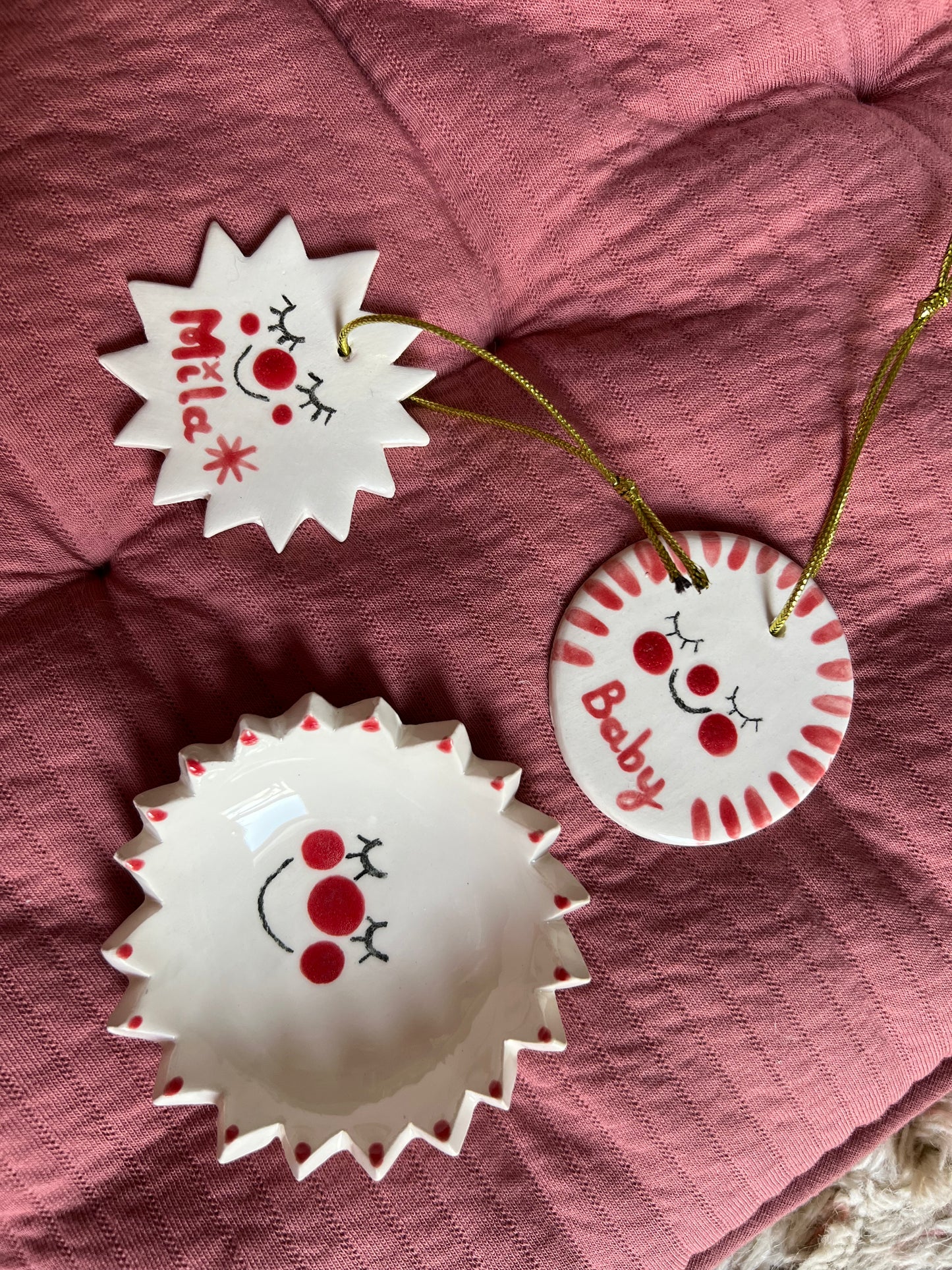 Ceramic name keepsake decoration