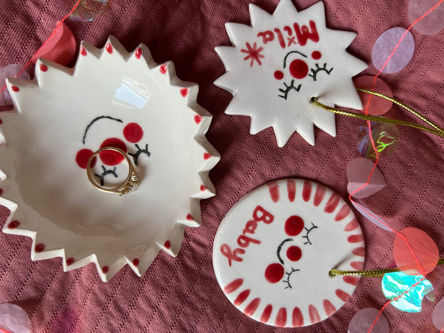 Ceramic name keepsake decoration