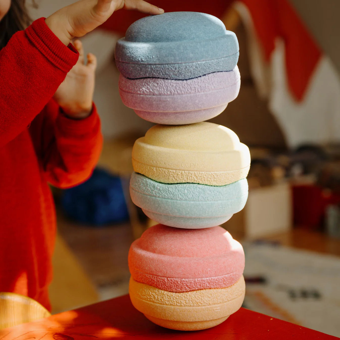 Stapelstein - Original Mini rainbow pastel - set of 6