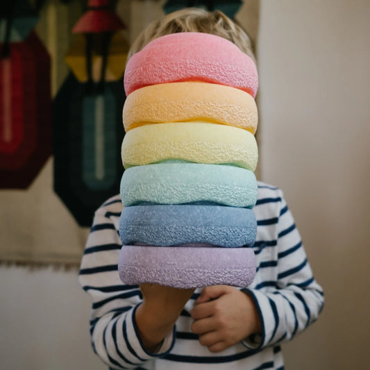 Stapelstein - Original Mini rainbow pastel - set of 6