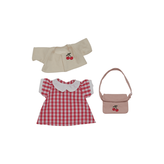 Dinkum Doll Cherry Gingham outfit