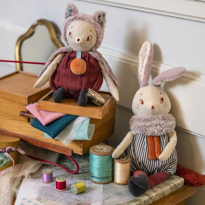 Plume large rabbit soft toy Moulin Roty