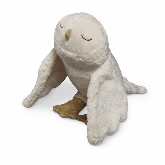 PREORDER - Small white snowy owl with lavender by SENGER-Naturwelt