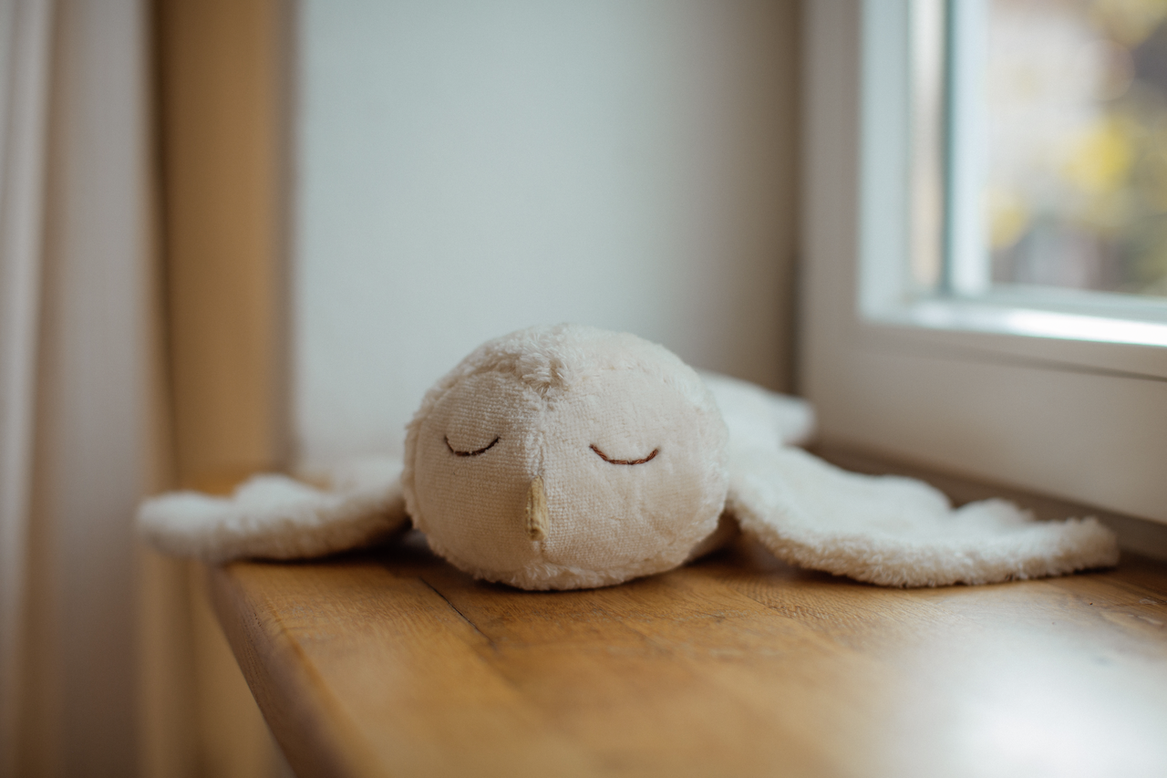 PREORDER - Small white snowy owl with lavender by SENGER-Naturwelt