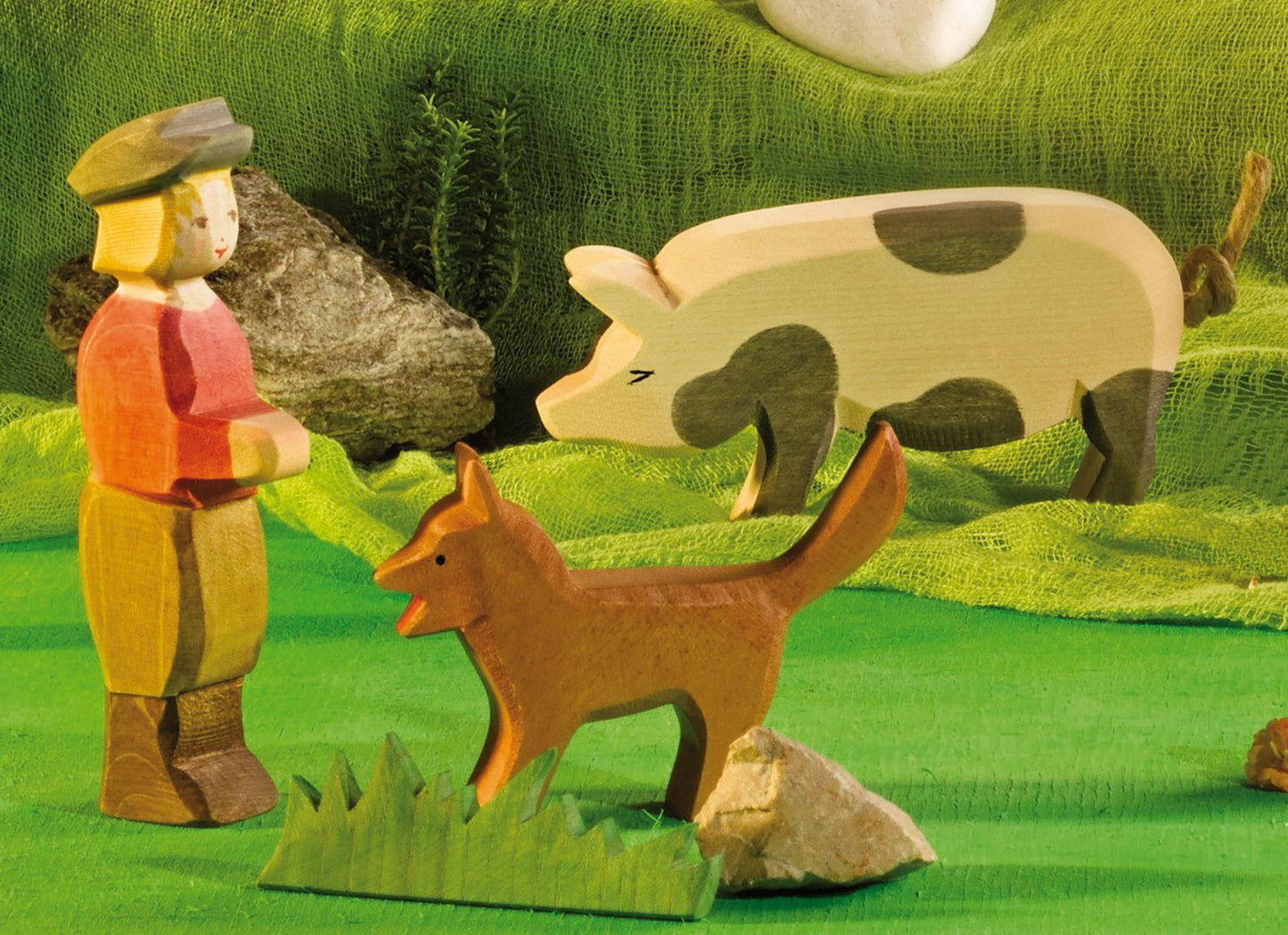 Spotted pig with head held high by Ostheimer