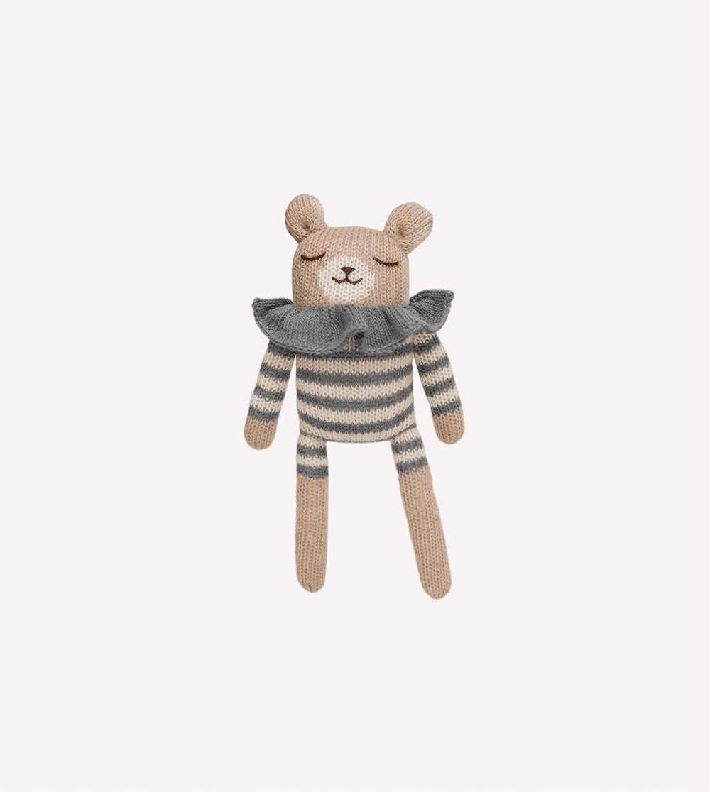 Teddy knit toy in slate - main sauvage